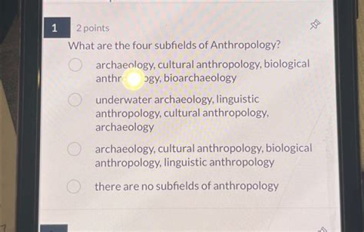 Are the four subfields of anthropology?