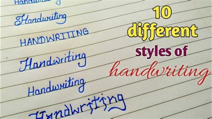 Can a person have different handwritings?