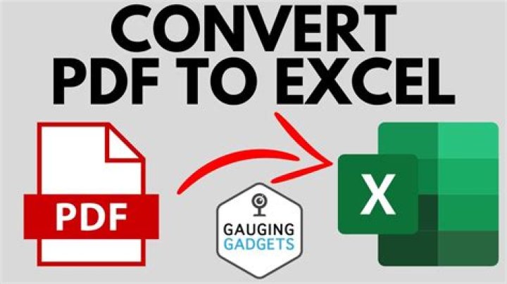 Can you convert a pdf to excel?