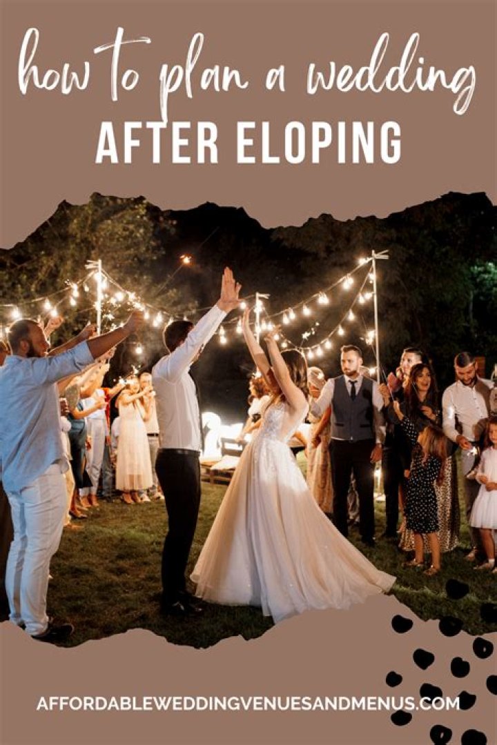 Can you have a reception after eloping?
