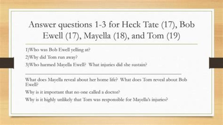Did heck tate kill ewell?