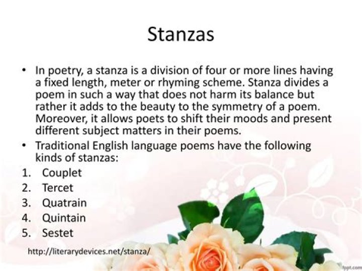Do stanzas have to rhyme?
