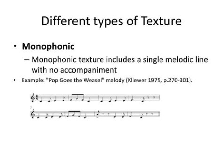 Has a single melodic line without accompaniment?