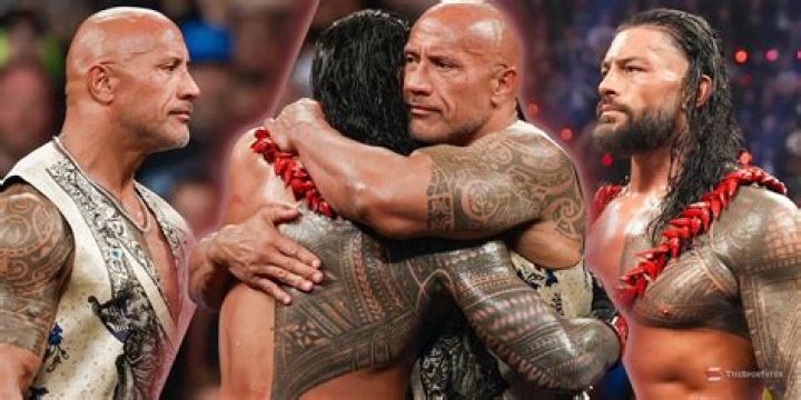 How is roman reigns related to the rock?