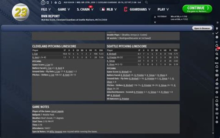 Innings in double header?