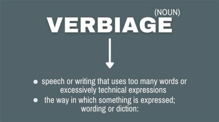 Is verbiage in english word?