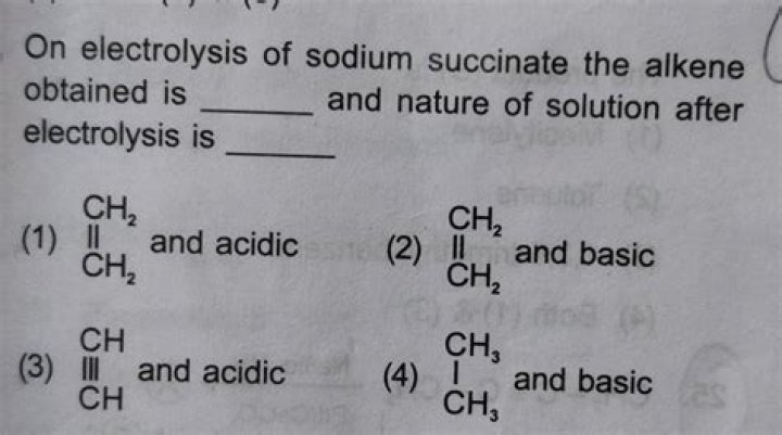 On electrolysis of sodium succinate the alkene obtained is?