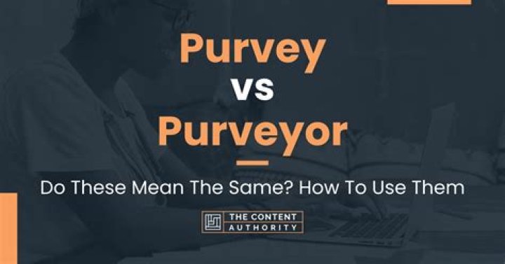 Was does purveyor mean?