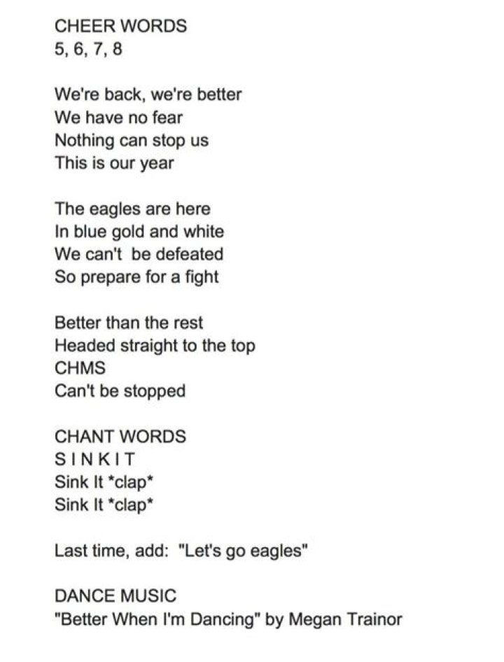 What is a cheer chant?