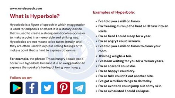 Where can hyperboles be used?