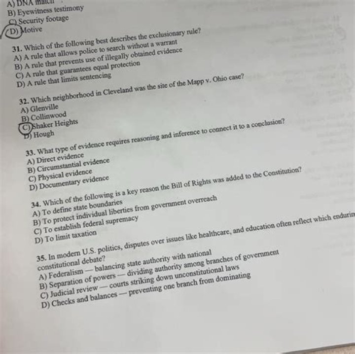 Which of the following best describes the exclusionary rule?