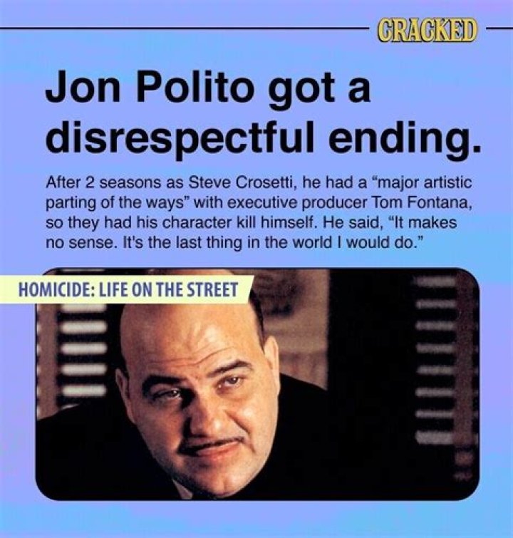 Why did jon polito leave homicide?